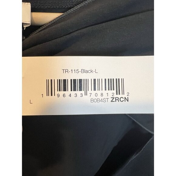 Terea By Andrea Pitter Primrose Knotted Front Top Size Large Black Long Sleeves - Picture 8 of 11